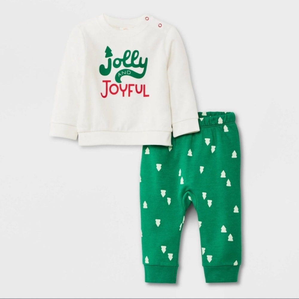 Cat & Jack jolly and joyful 2 piece set